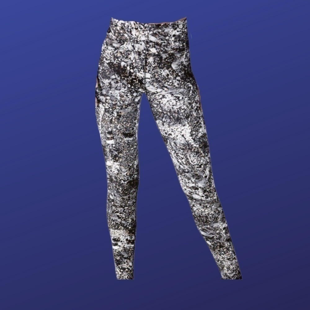 Xhilaration Performance Leggings, Black/White Tie-Dye, Nwot, Size S/M